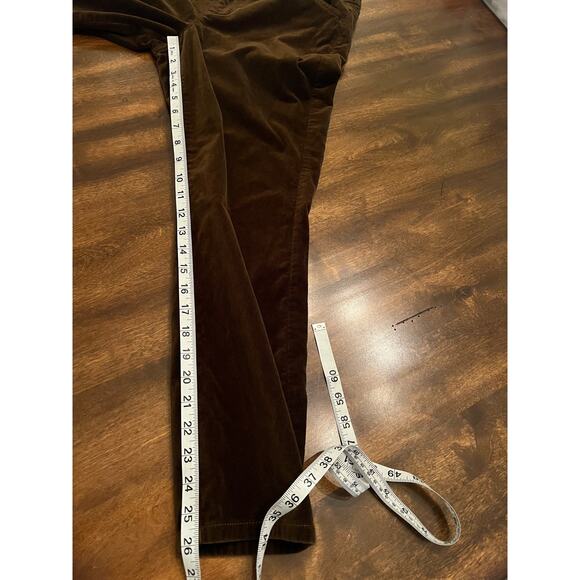 J. Jill Women's Brown Velvet Straight Leg Casual Pants Size 10 Petite Workwear - Picture 12 of 14